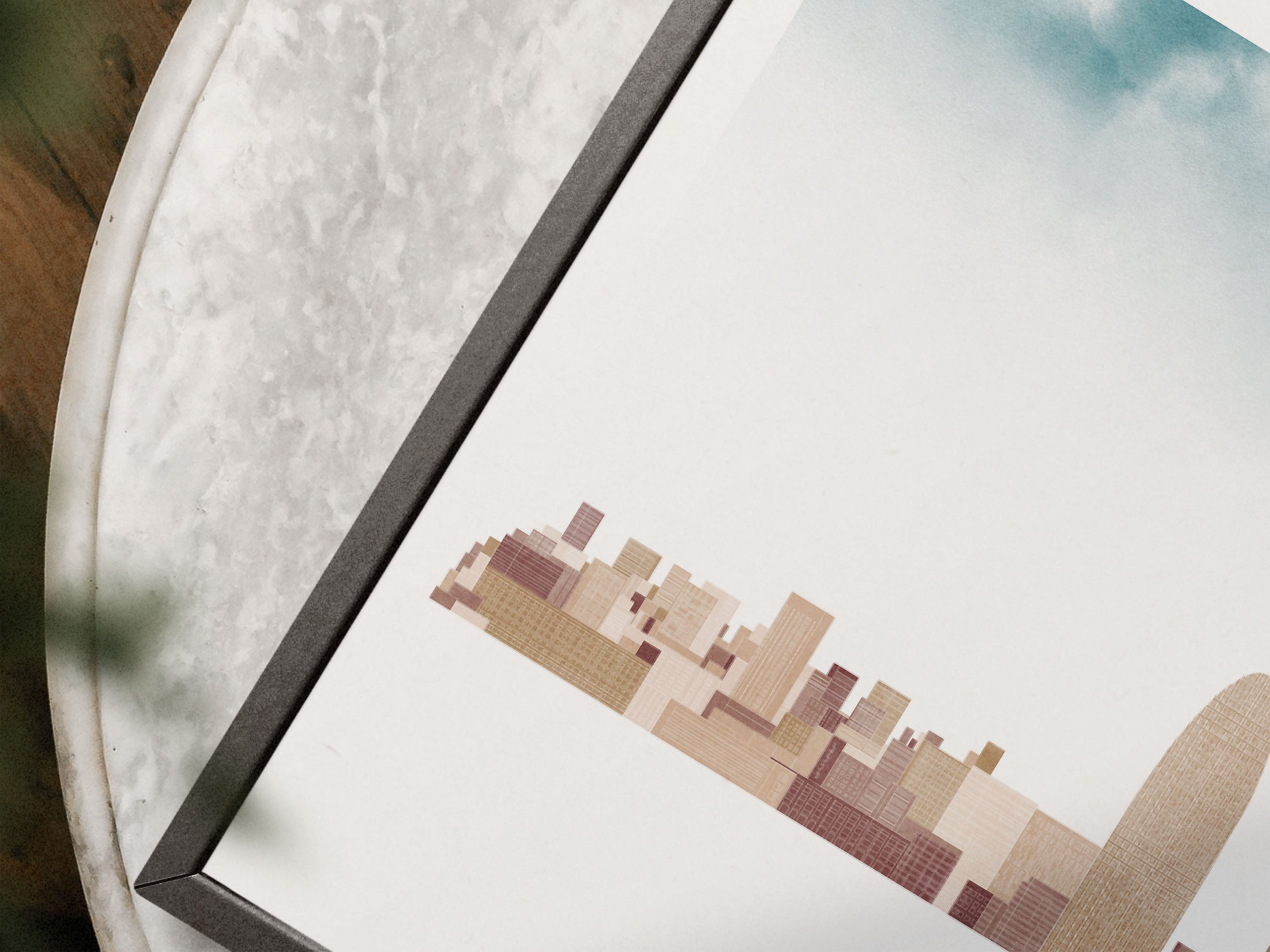 Barcelona Silhouette Triptych in Watercolor Style, Barcelona Skyline Poster, Barcelona Set of 3 Posters, Watercolor style