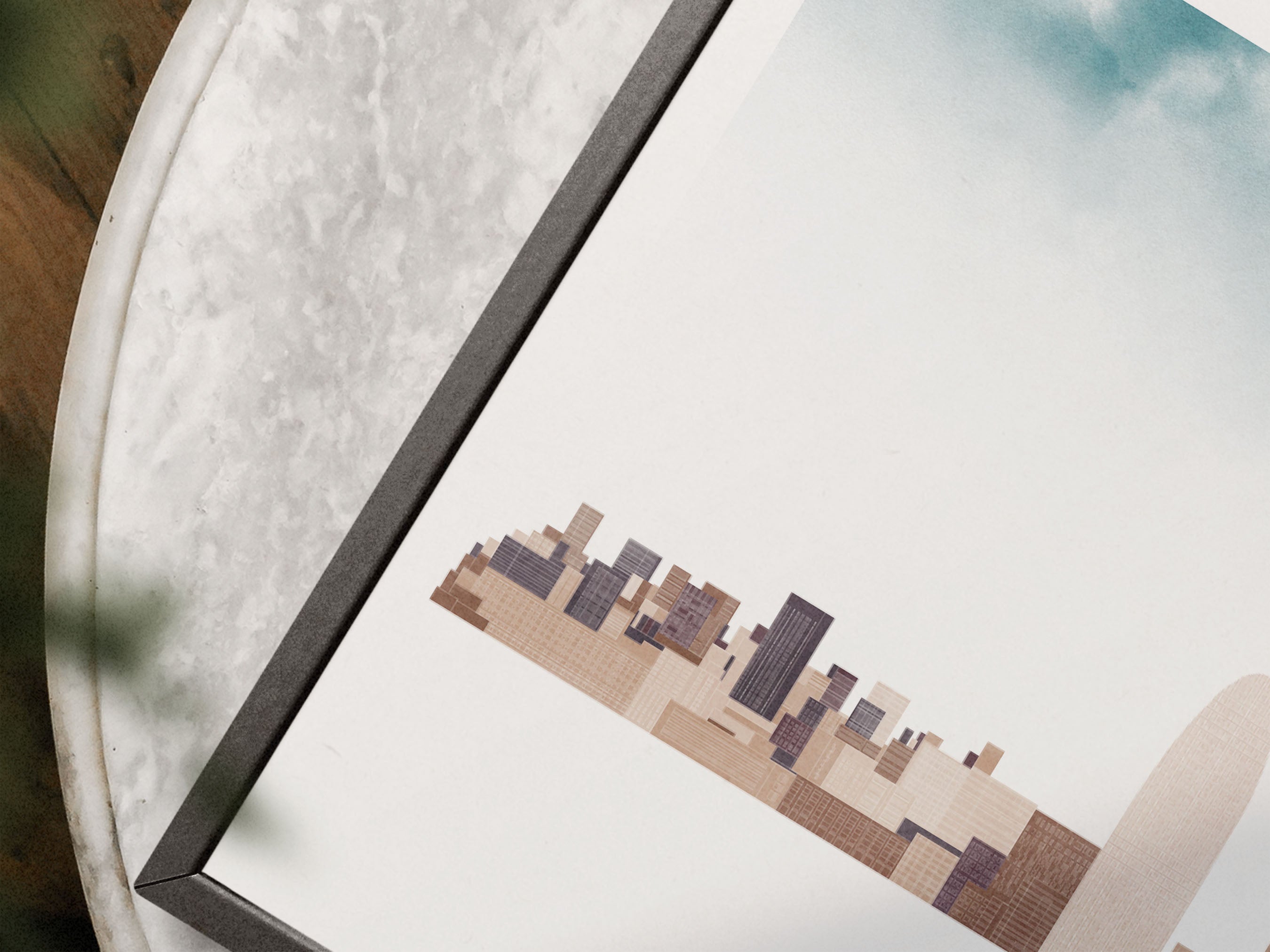 Barcelona Silhouette Triptych in Watercolor Style, Barcelona Skyline Poster, Barcelona Set of 3 Posters, Watercolor style