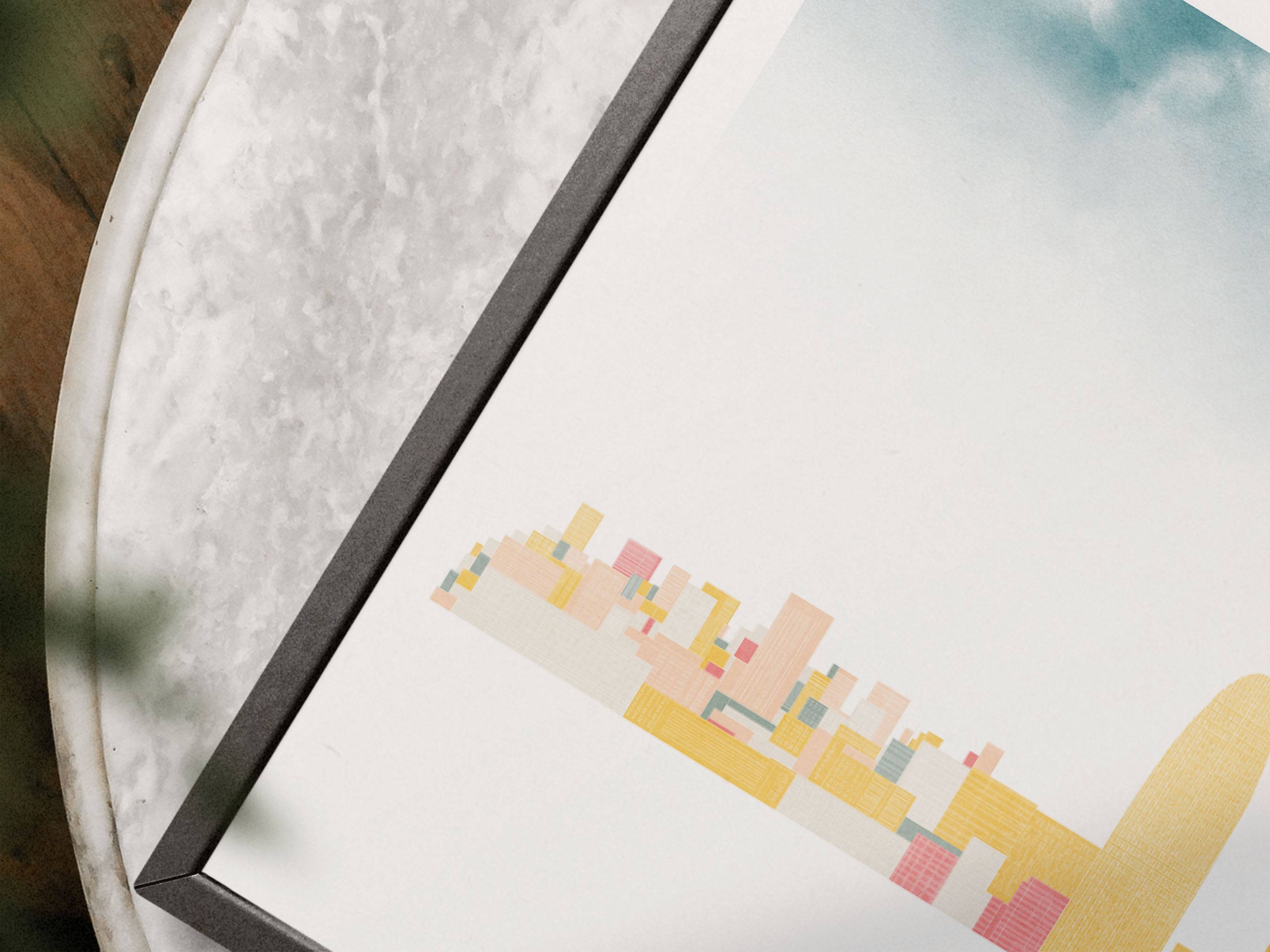 Barcelona Silhouette Triptych in Watercolor Style, Barcelona Skyline Poster, Barcelona Set of 3 Posters, Watercolor style