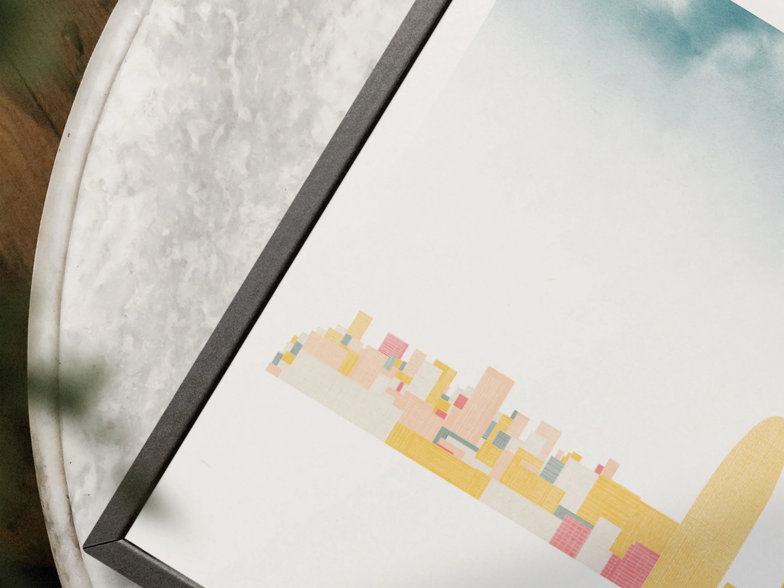 Barcelona Silhouette Triptych in Watercolor Style, Barcelona Skyline Poster, Barcelona Set of 3 Posters, Watercolor style