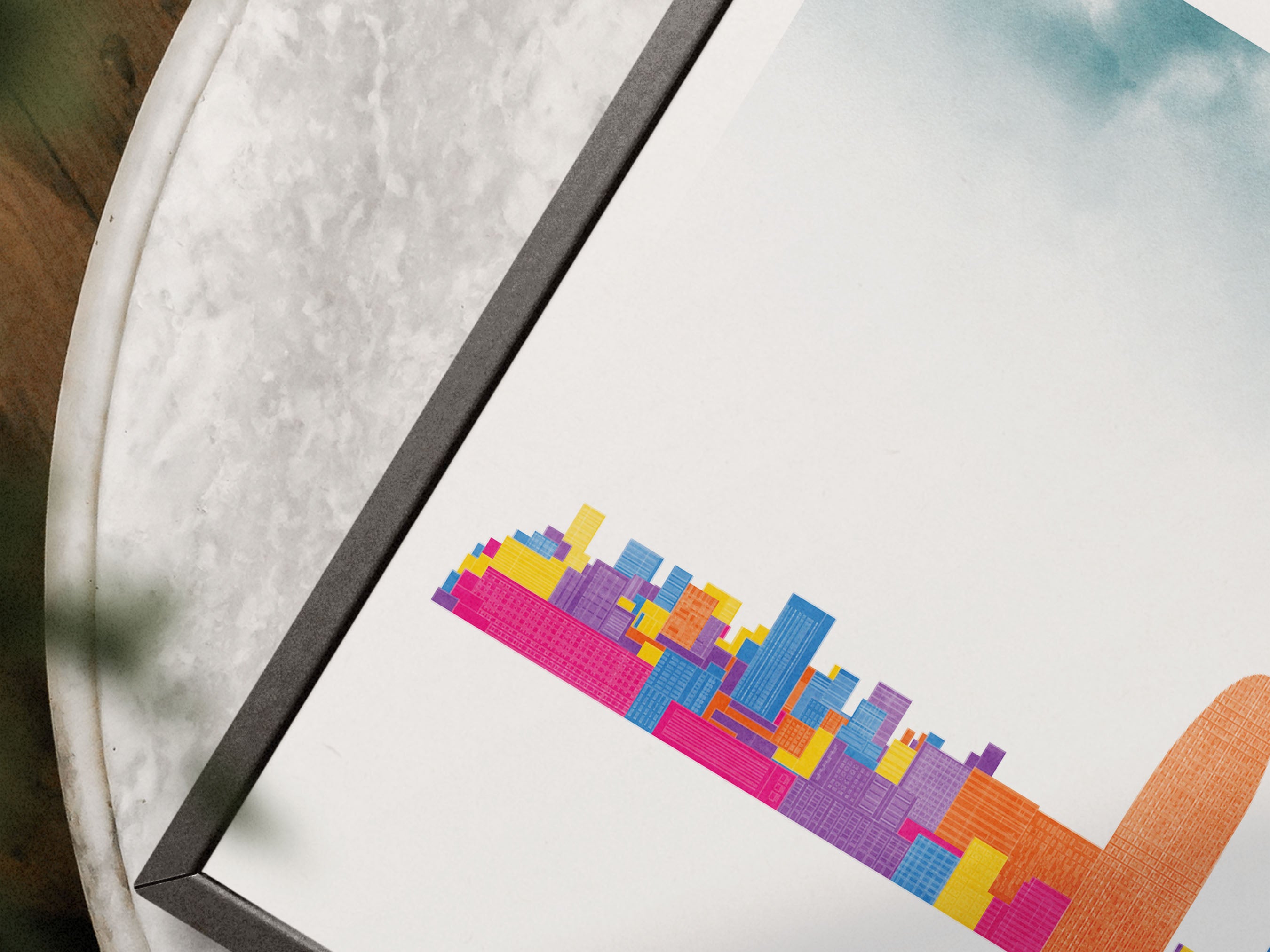 Barcelona Silhouette Triptych in Watercolor Style, Barcelona Skyline Poster, Barcelona Set of 3 Posters, Watercolor style