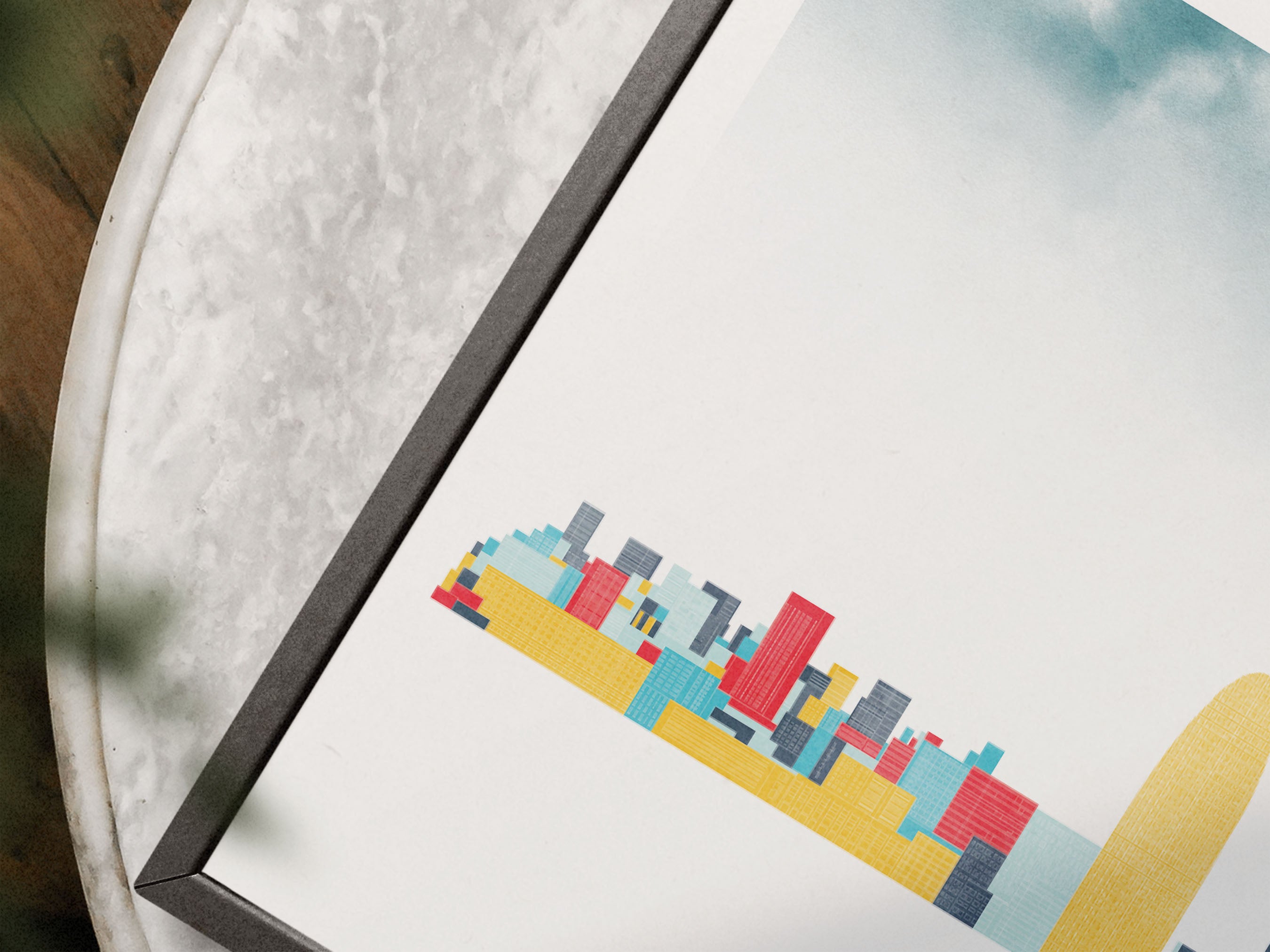 Barcelona Silhouette Triptych in Watercolor Style, Barcelona Skyline Poster, Barcelona Set of 3 Posters, Watercolor style