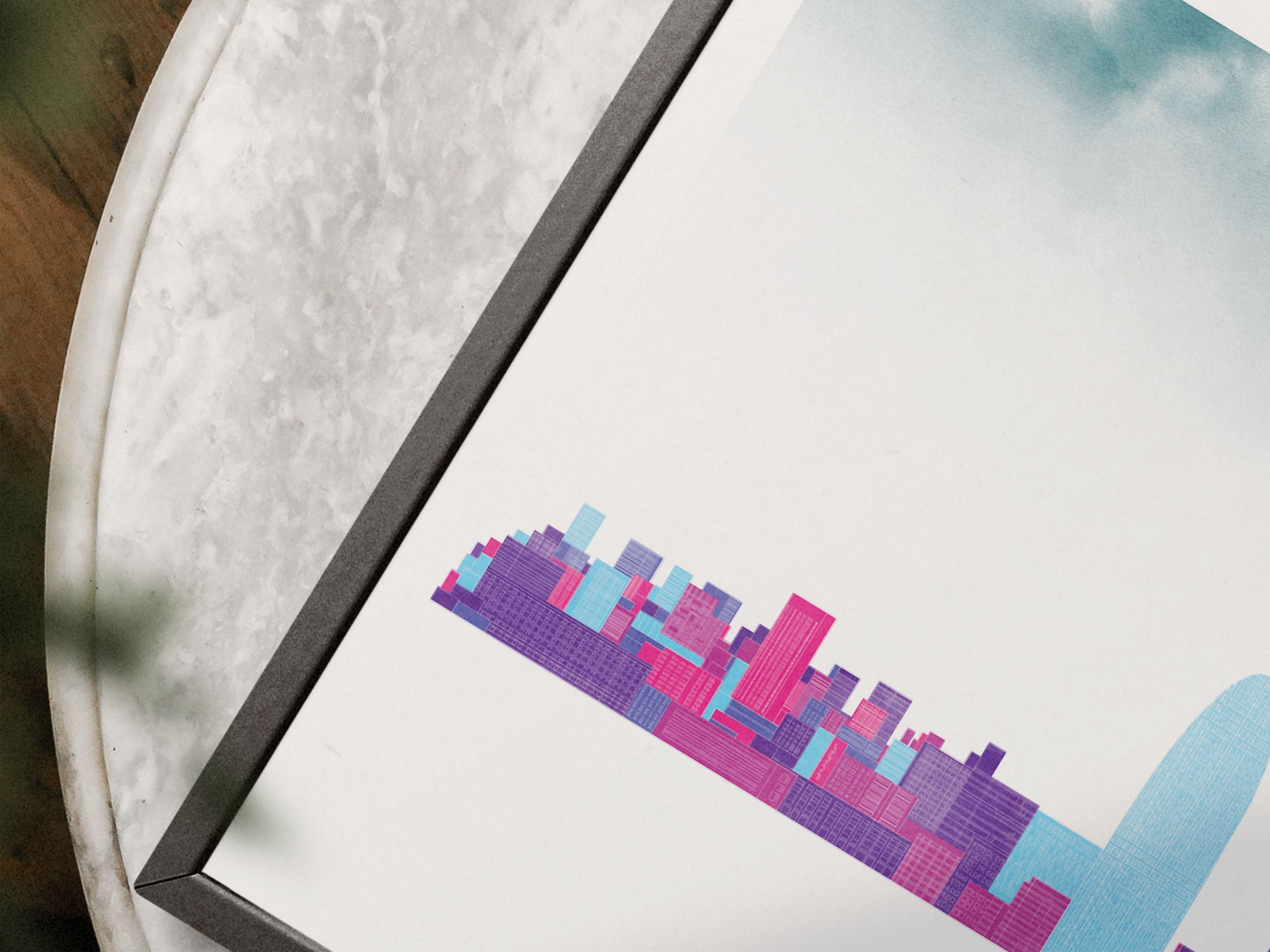 Barcelona Silhouette Triptych in Watercolor Style, Barcelona Skyline Poster, Barcelona Set of 3 Posters