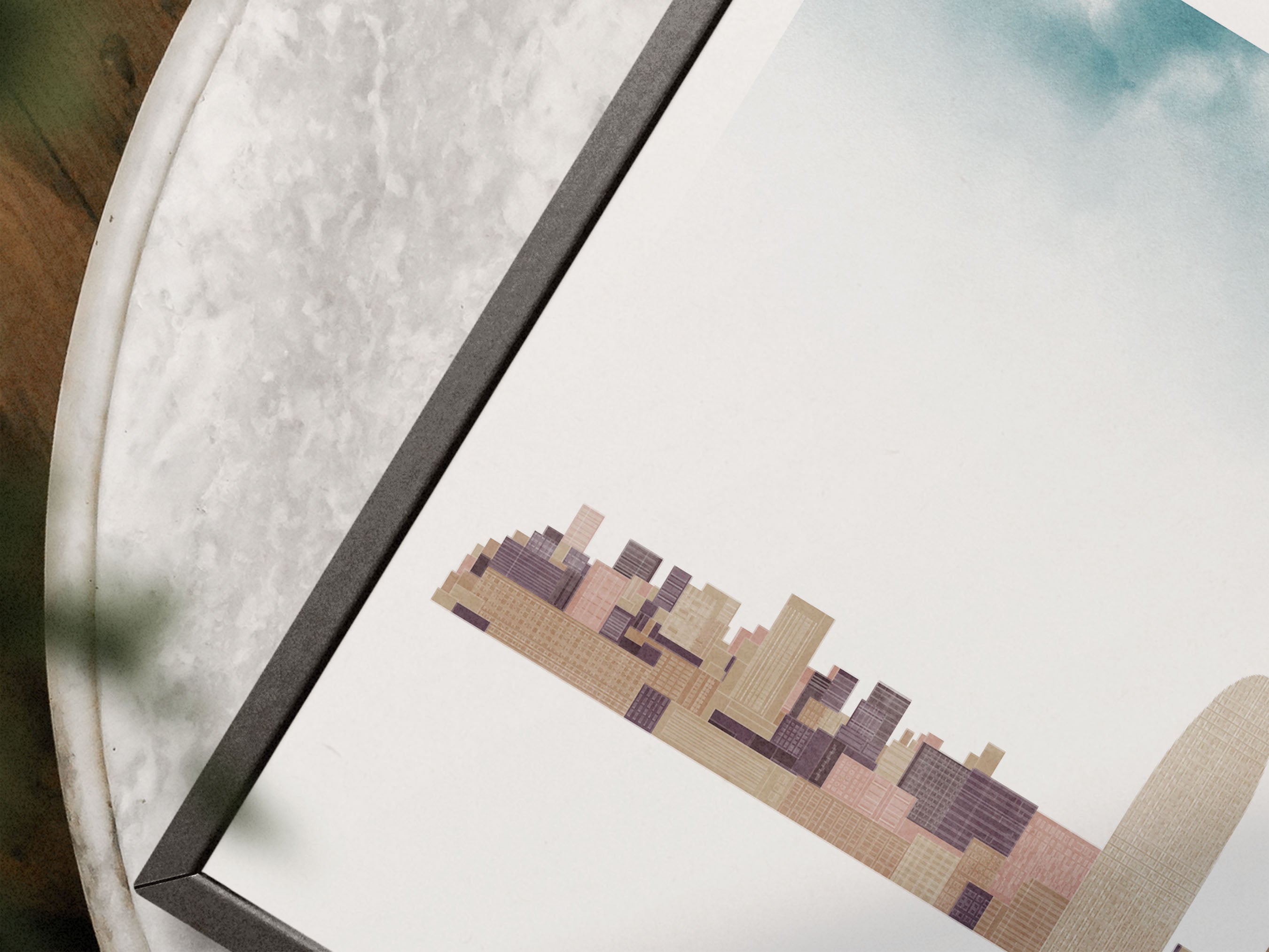 Barcelona Silhouette Triptych in Watercolor Style, Barcelona Skyline Poster, Barcelona Set of 3 Posters, Watercolor style