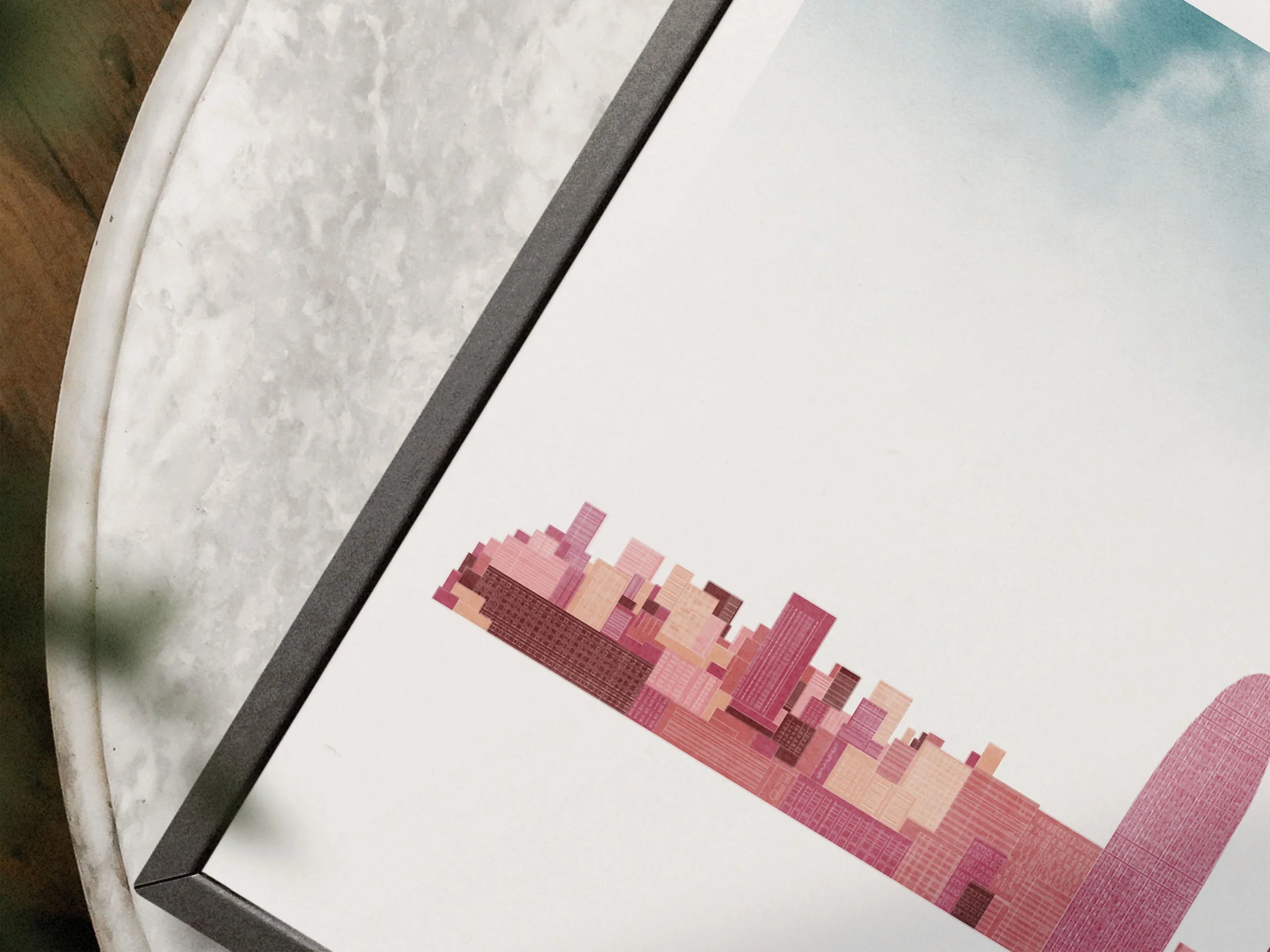 Barcelona Silhouette Triptych in Watercolor Style, Barcelona Skyline Poster, Barcelona Set of 3 Posters, Watercolor style
