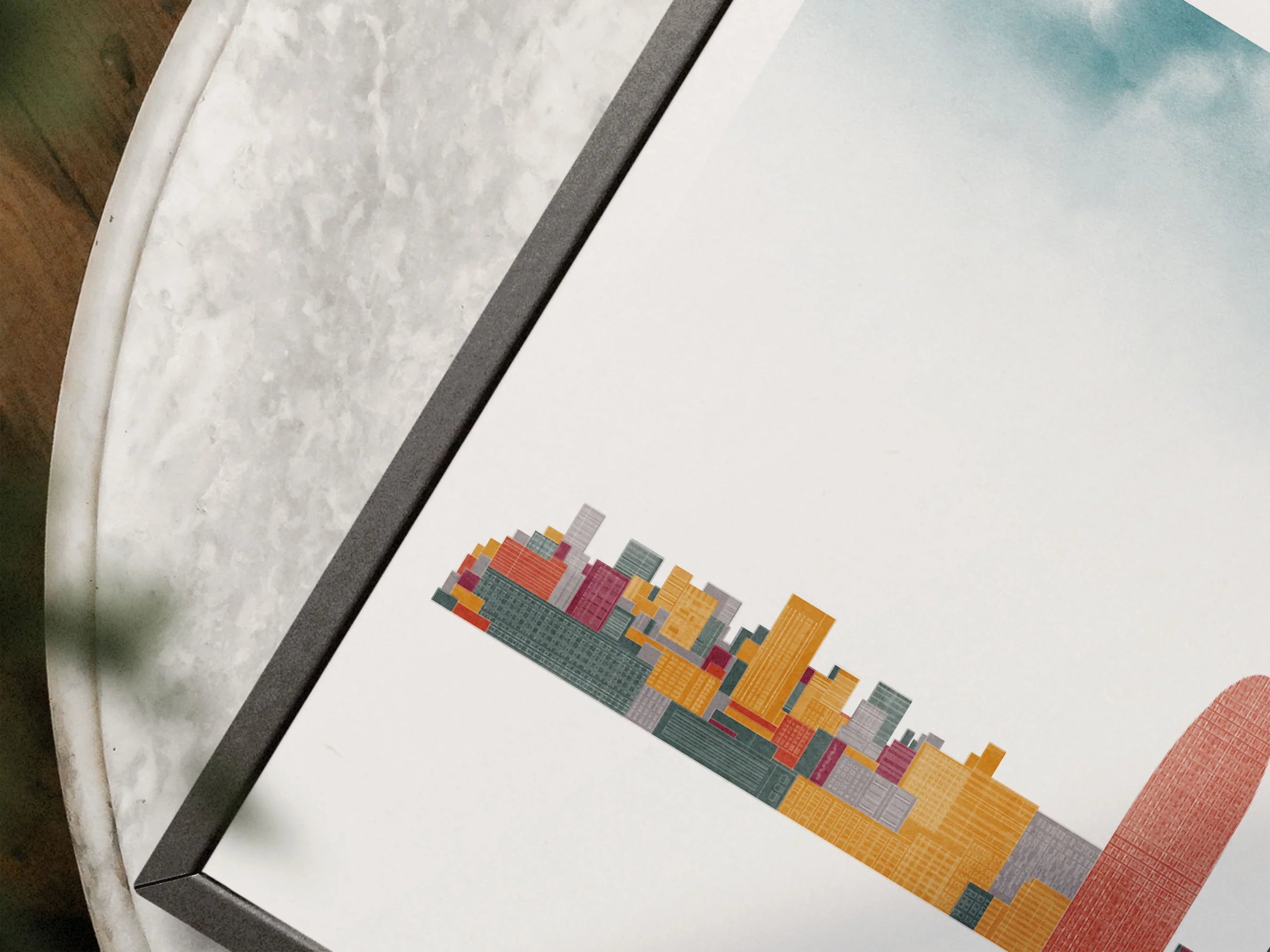 Barcelona Silhouette Triptych in Watercolor Style, Barcelona Skyline Poster, Barcelona Set of 3 Posters, Watercolor style