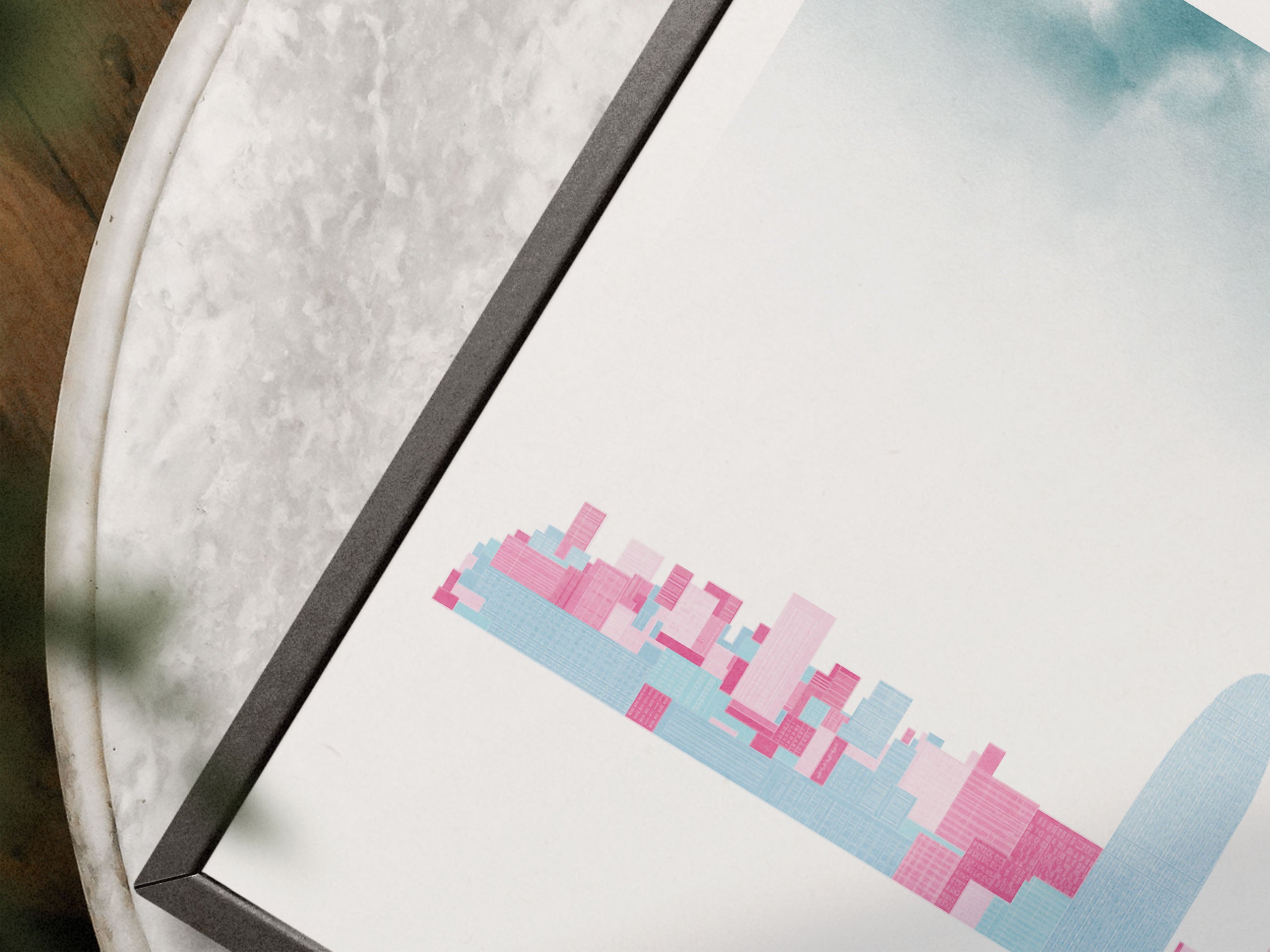 Barcelona Silhouette Triptych in Watercolor Style, Barcelona Skyline Poster, Barcelona Set of 3 Posters, Watercolor style