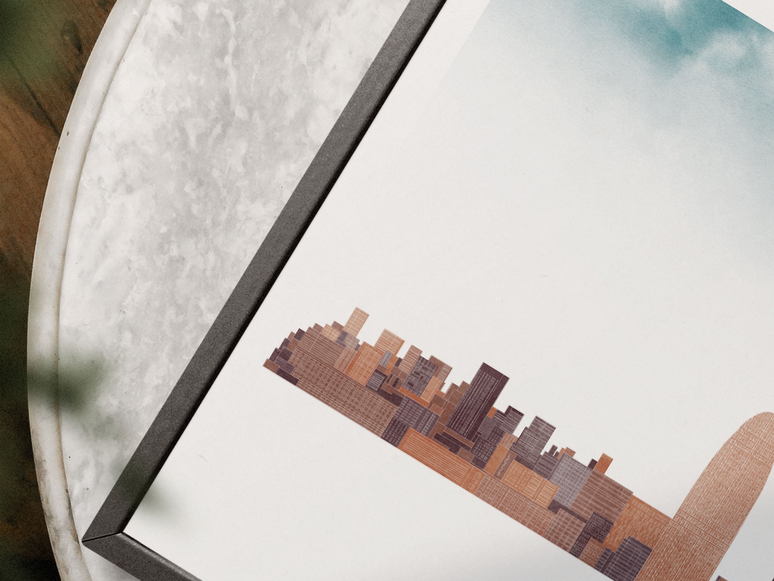 Barcelona Silhouette Triptych in Watercolor Style, Barcelona Skyline Poster, Barcelona Set of 3 Posters, Watercolor style