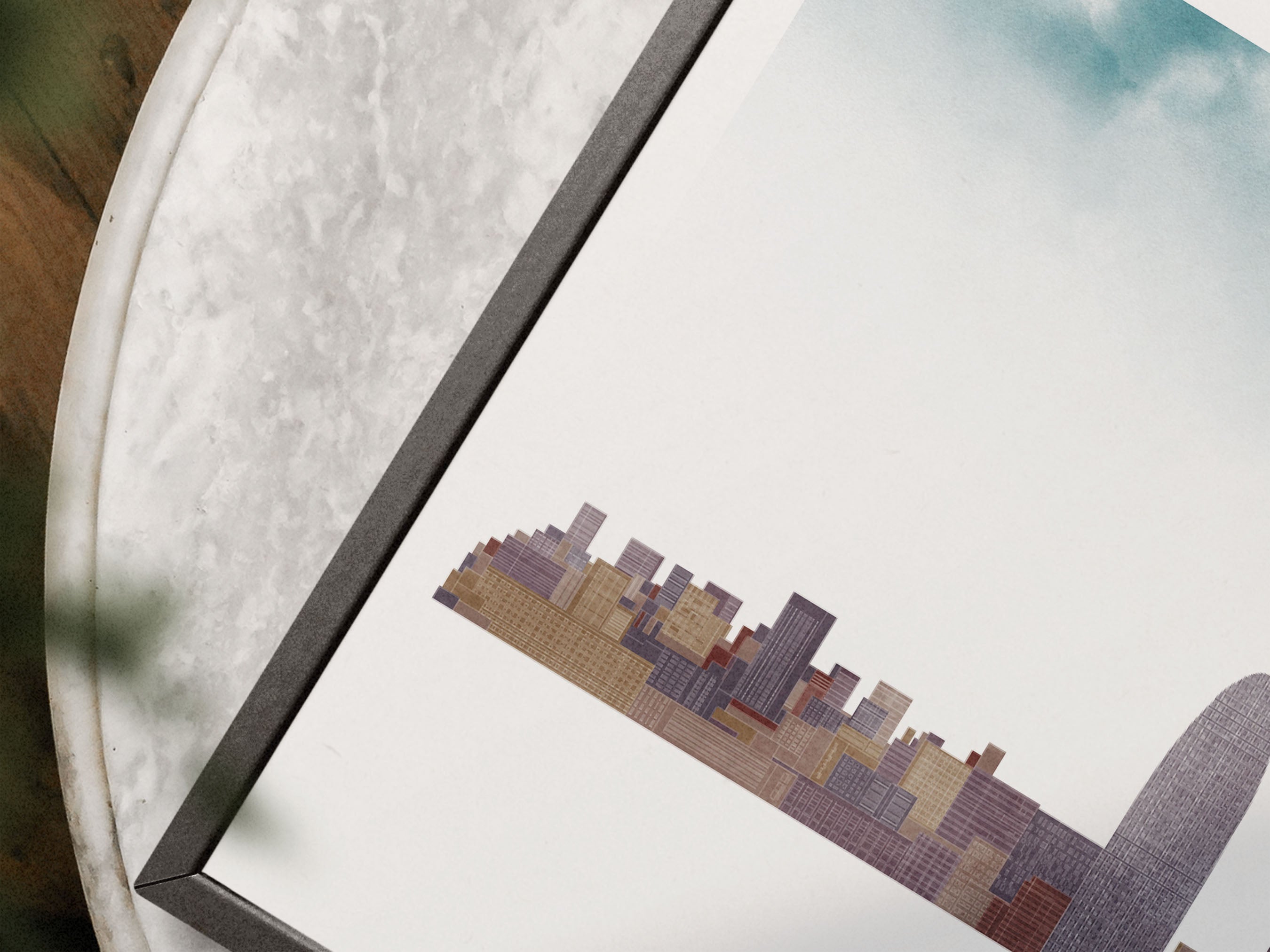 Barcelona Silhouette Triptych in Watercolor Style, Barcelona Skyline Poster, Barcelona Set of 3 Posters, Watercolor style