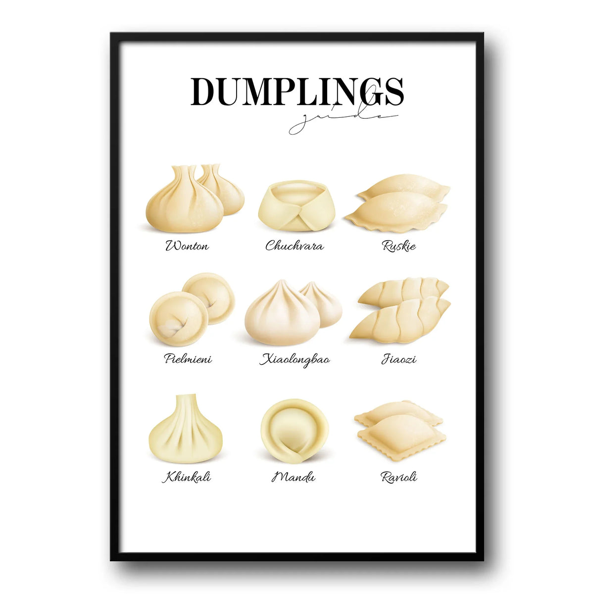 Dumplings Guide Poster Kitchen Poster Kitchen Poster UK Custom Posters dumplings-guide-poster-kitchen-poster-kitchen-poster-uk-custom-posters