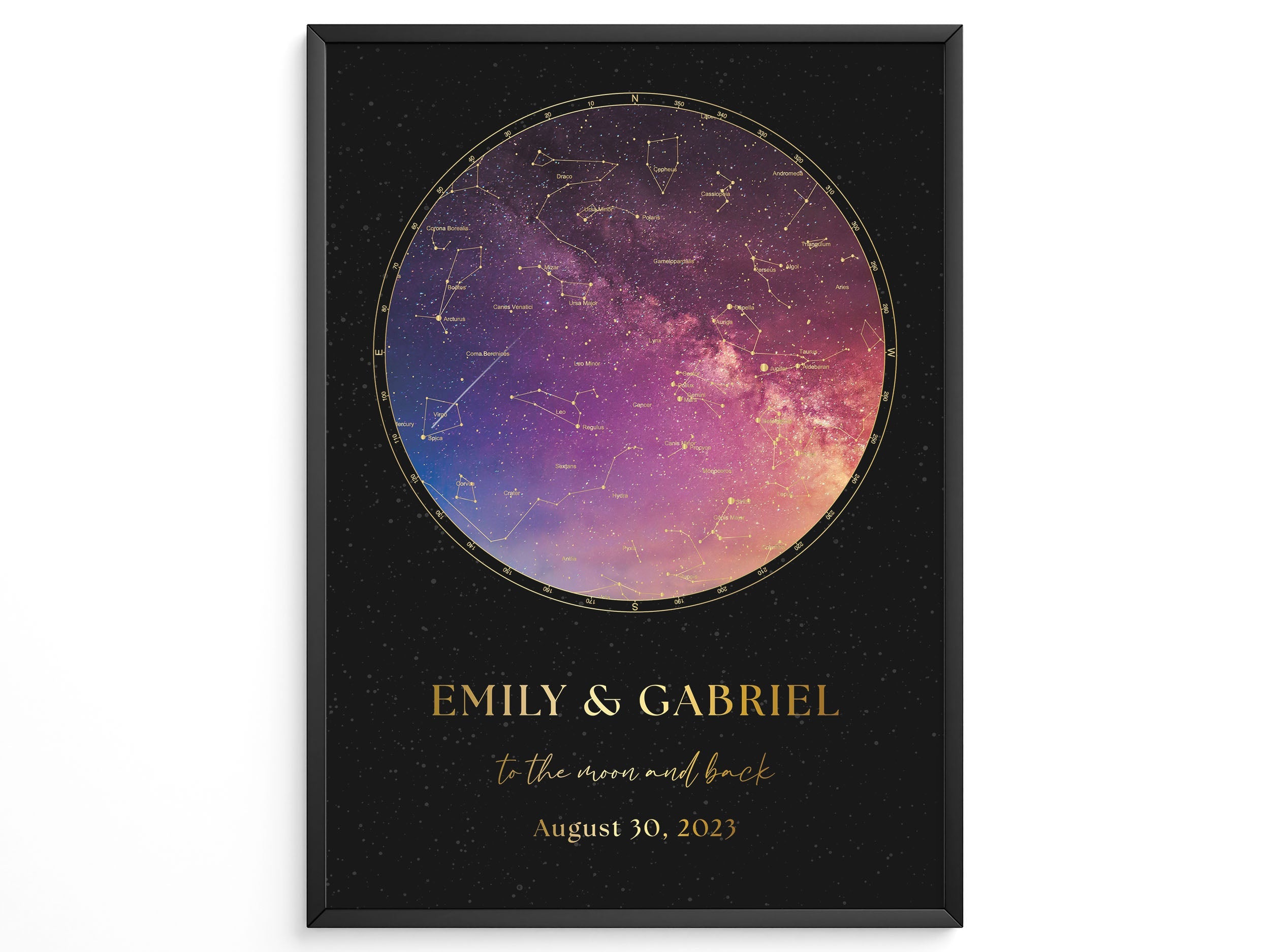 Custom Star Map Print - Personalised Night Sky Art Gift for Any Occasion