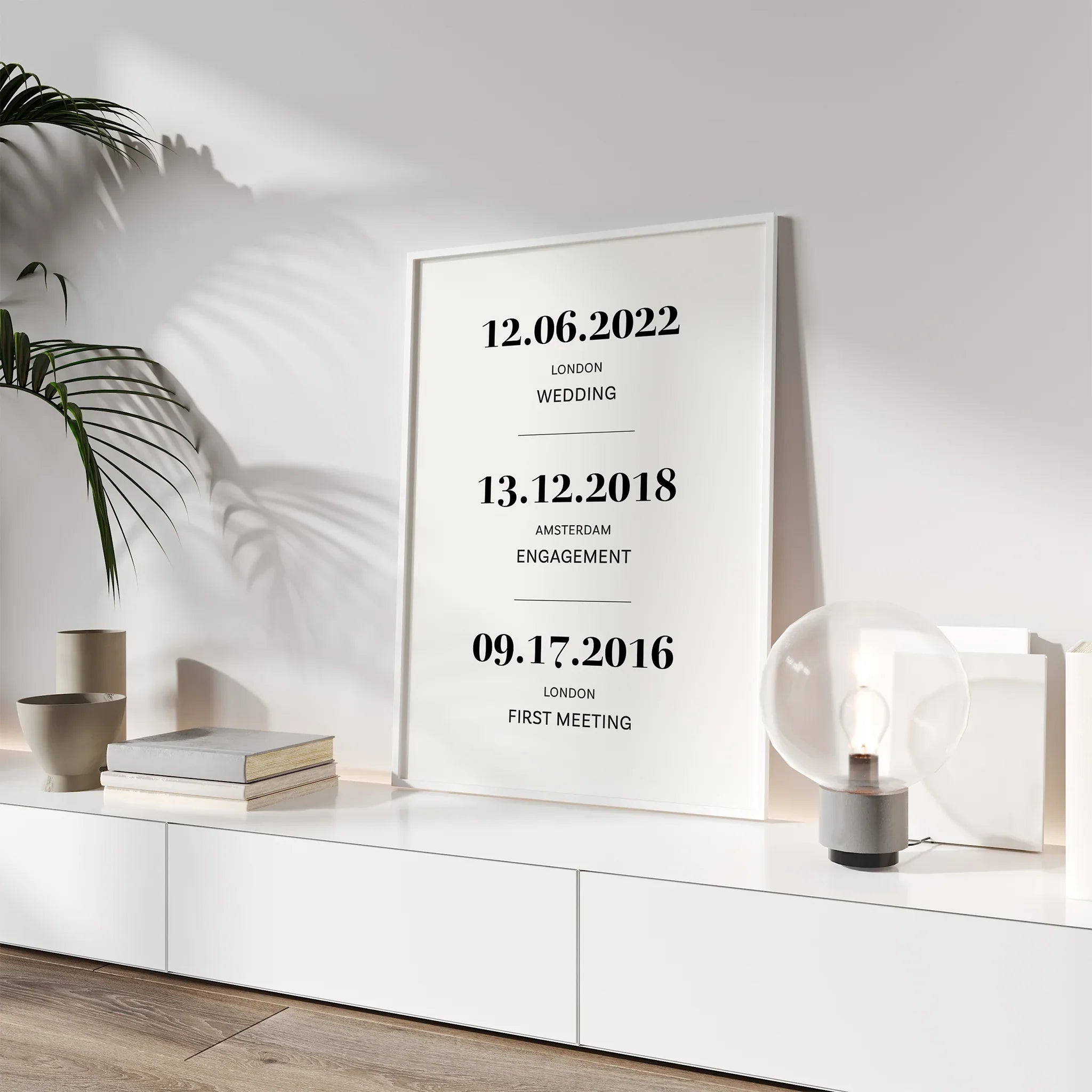 Custom Date Posters – Personalised Special Date Art