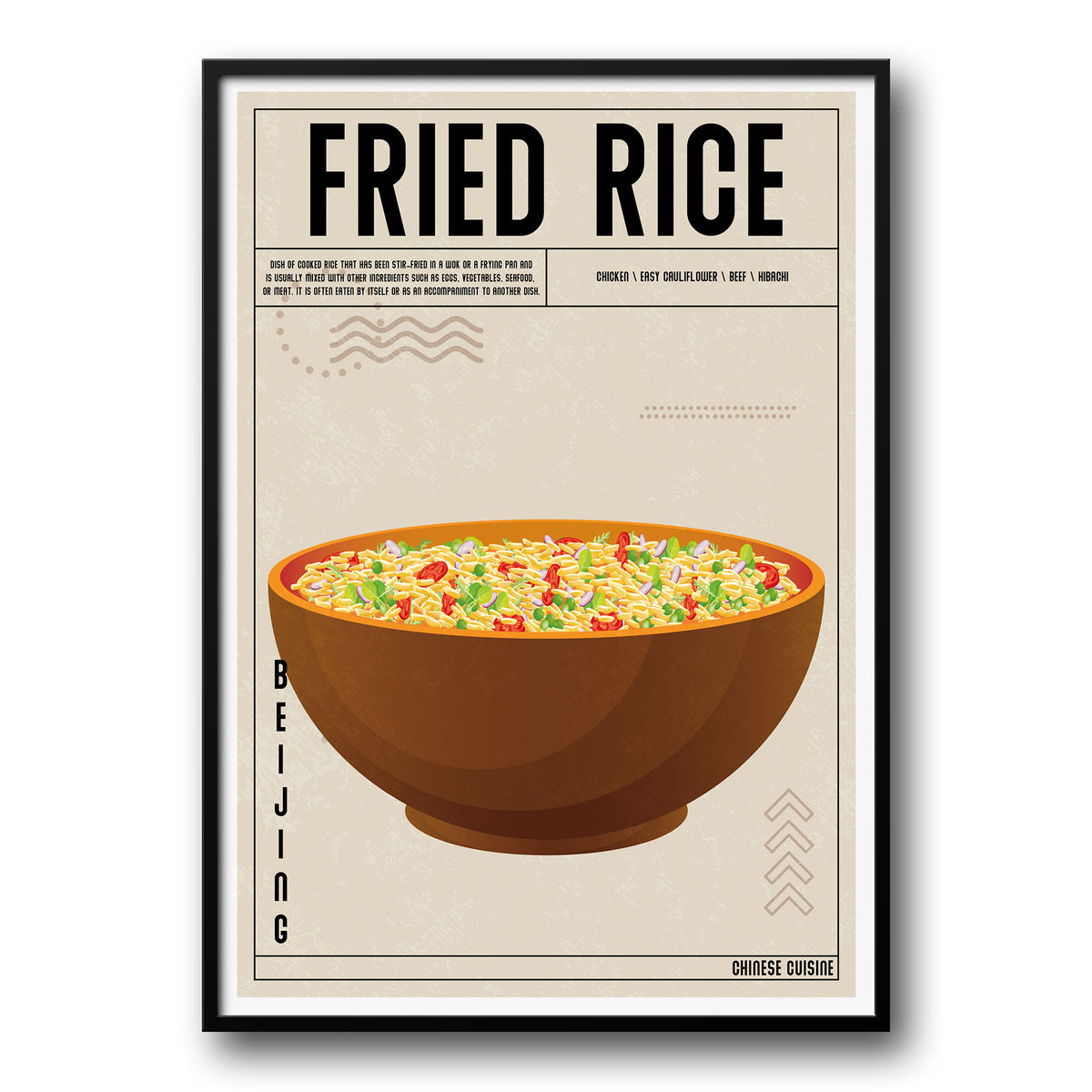 Fried Rice Poster Kitchen Poster – UK Custom Posters