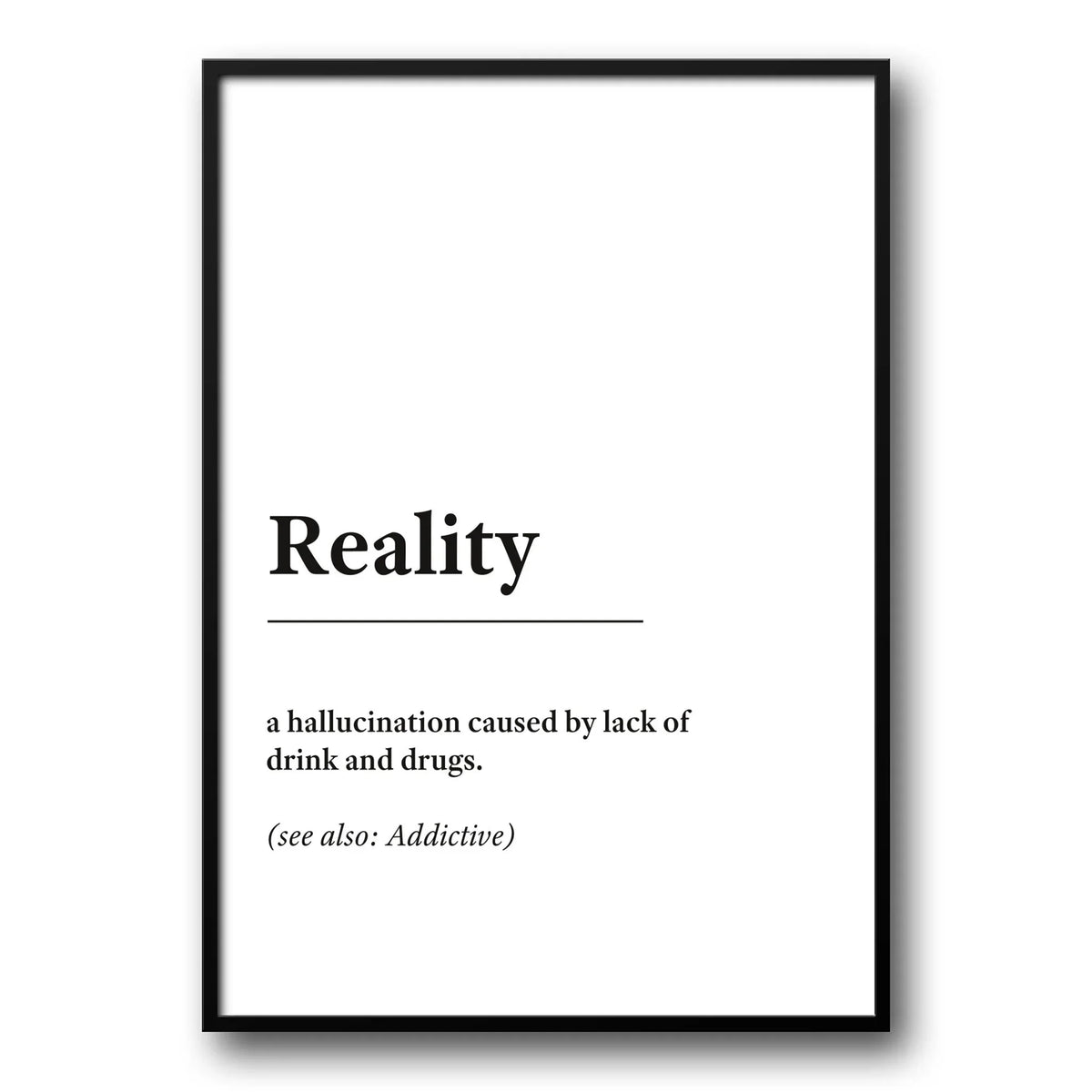 Reality Urban Dictionary Poster – UK Custom Posters